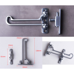 Door Guard Lock Security Swing Bar Latch Chain Yale Heavy Duty Home Strong Steel