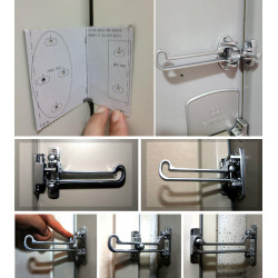 Door Guard Lock Security Swing Bar Latch Chain Yale Heavy Duty Home Strong Steel