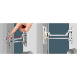 Door Guard Lock Security Swing Bar Latch Chain Yale Heavy Duty Home Strong Steel